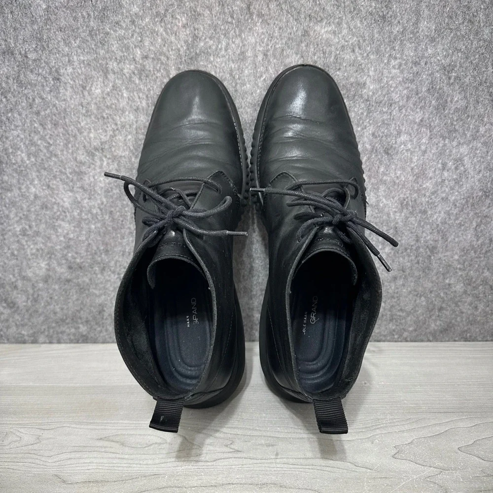 Cole Haan 2.Zerogrand Men's Size‎ 10.5 Chukka Boots Black Leather C26198